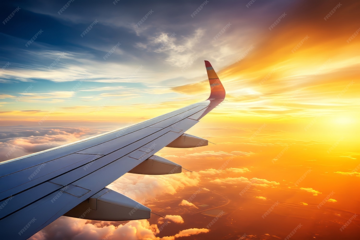 3d view sun sky from airplane 23 2150953575