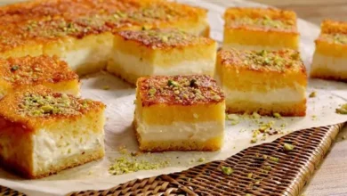 بسبوسة بالقشطة