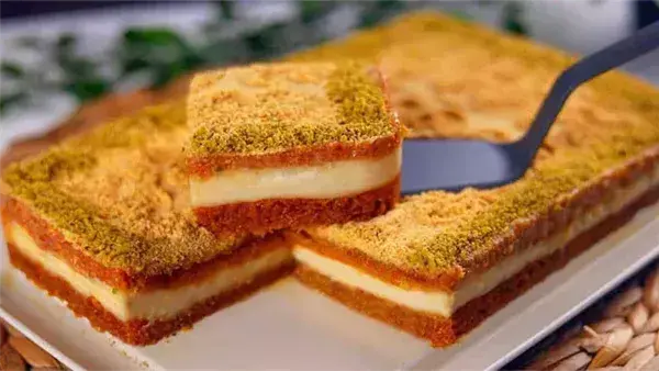 طريقة عمل البسبوسة بالقشطة
