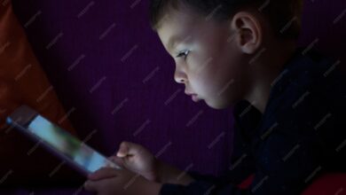 cute kid with tablet dark 1212 867