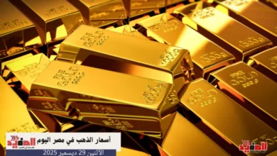 أسعار الذهب في مصر اليوم الاثنين 29 ديسمبر 2025