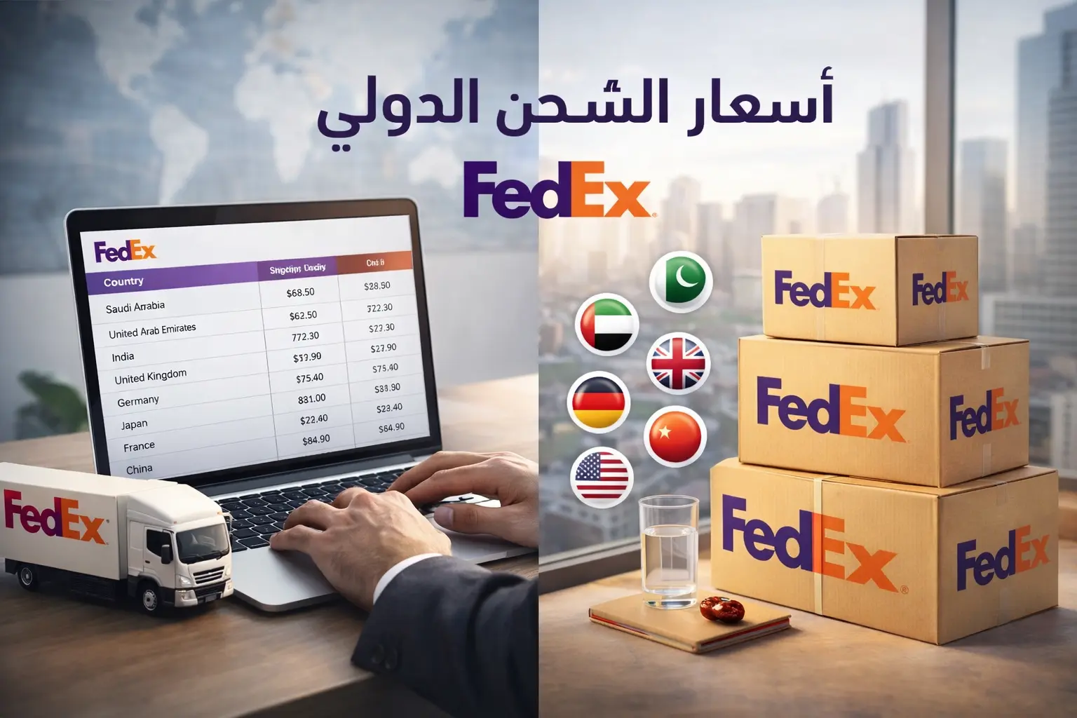 أسعار الشحن الدولي fedex