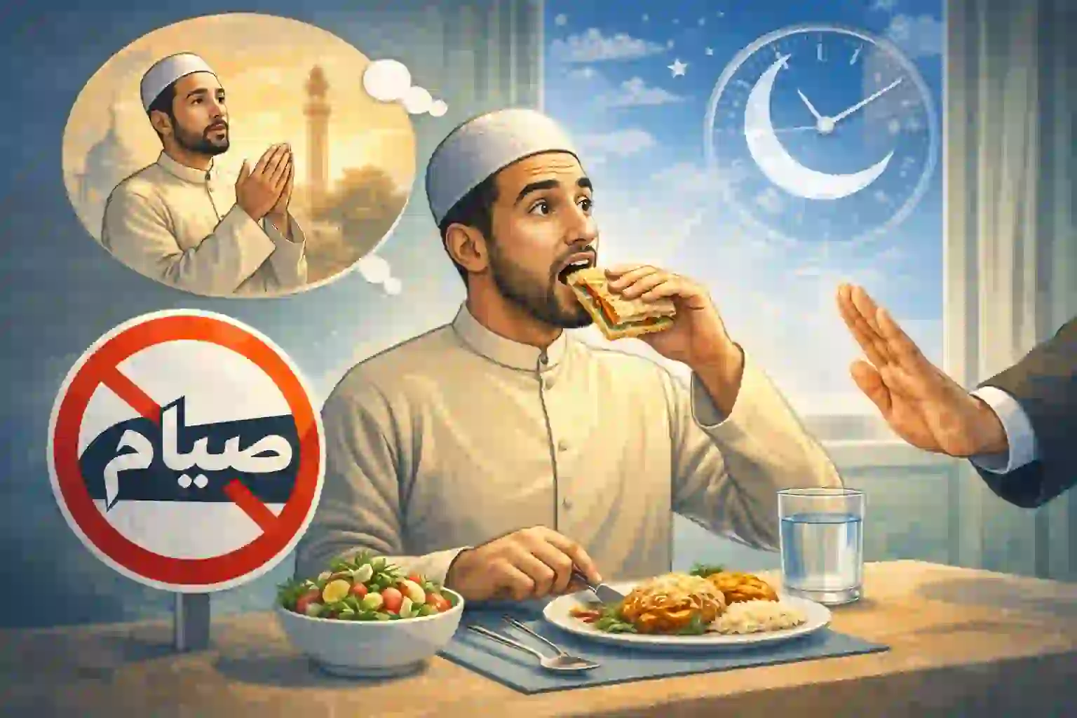 حكم الأكل ناسيًا في الصيام